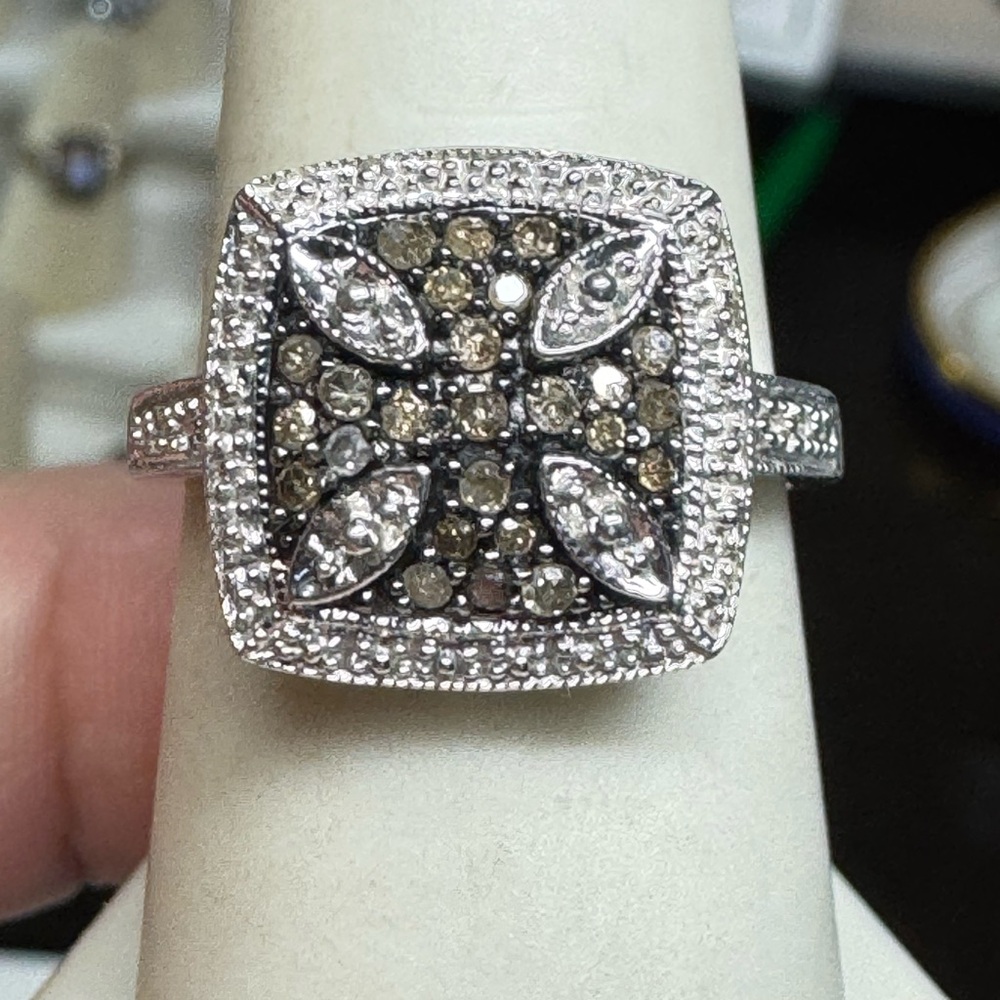 925 Chocolate Diamond Ring